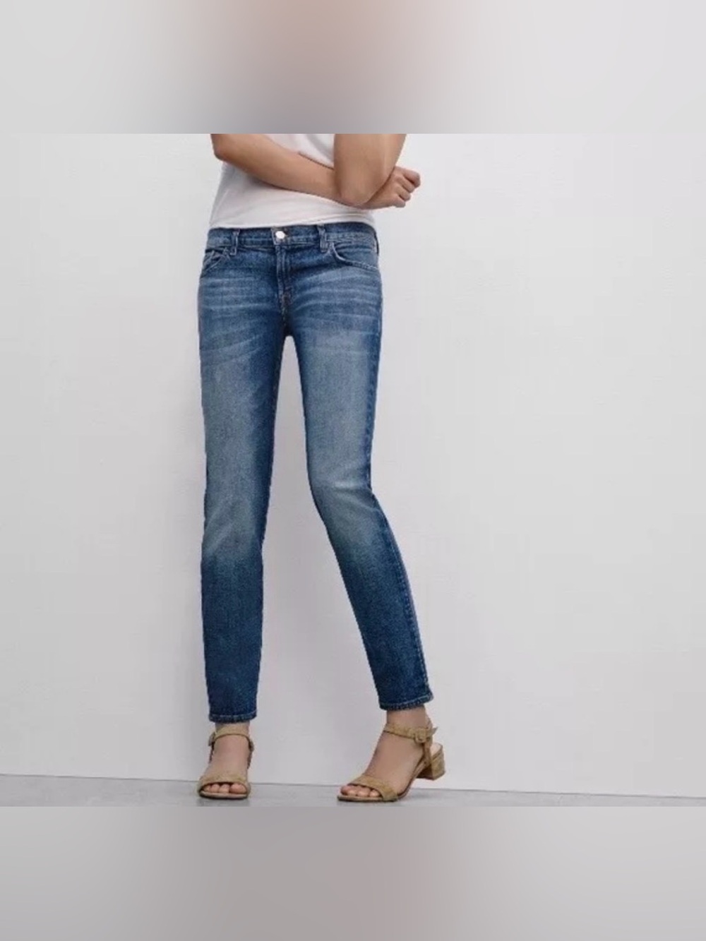 J Brand Cropped Ellis Rival Mid Rise Jeans